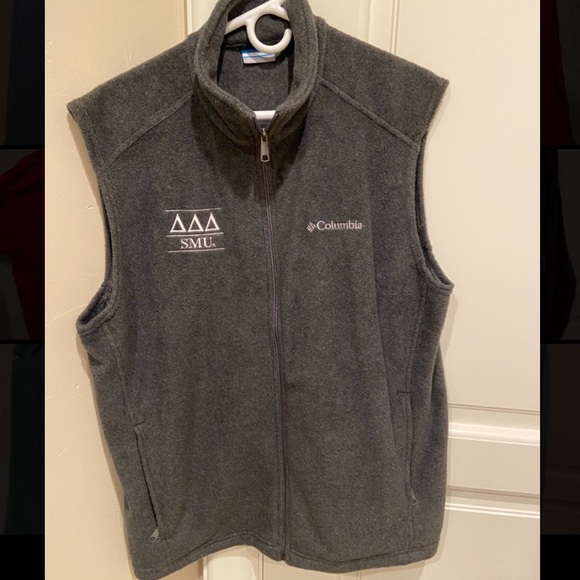 gray columbia vest